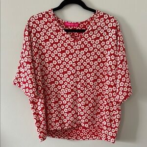 Antoine and Lily Red Flora Blouse